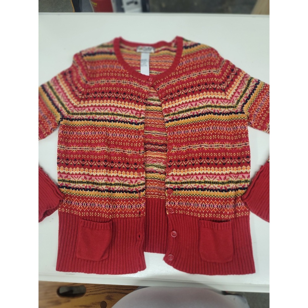 Women's Knitted Cardigan Sweater TIARA Size M Cottagecore‎ Scandigirl Cozy